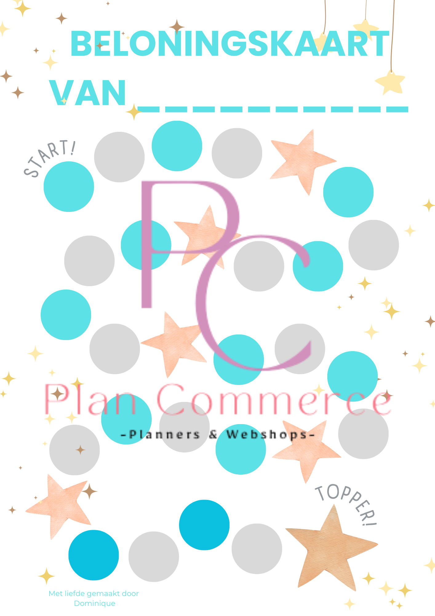 Beloningskaart Kinderen – Printable PDF (Direct Download)