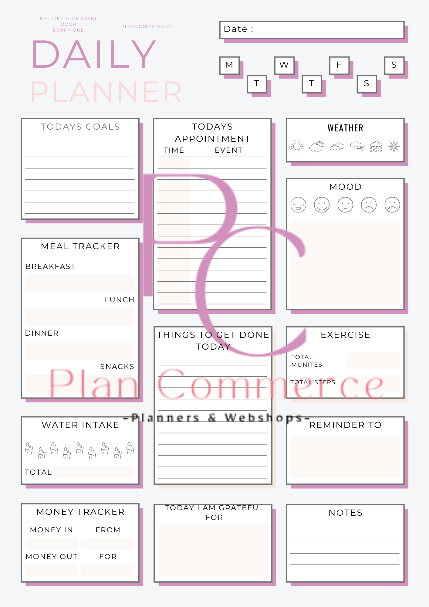 Dagplanner Printable