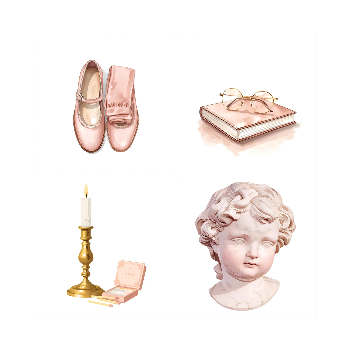 Parijse Vintage Chic Clipart Digitale Stickers