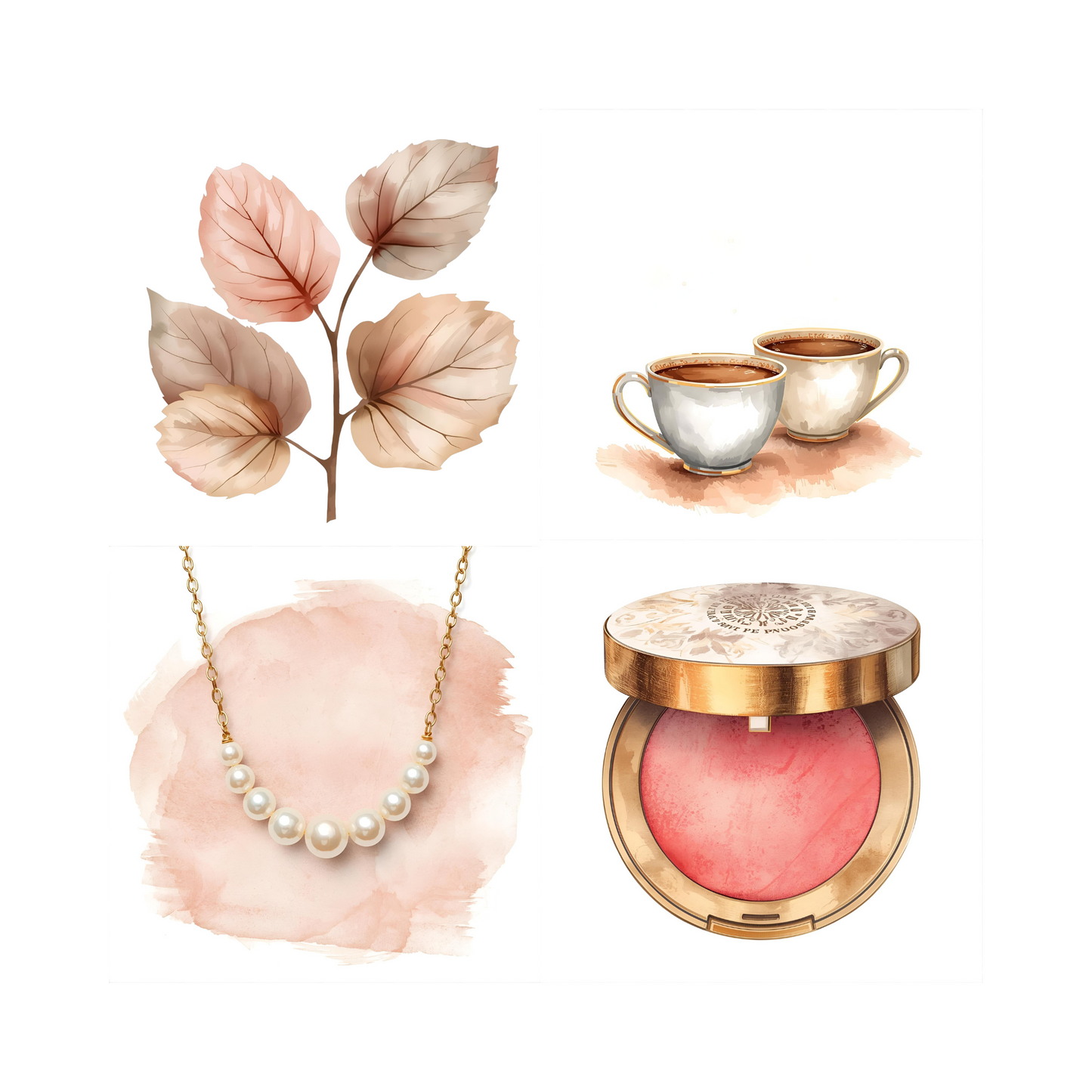 Parijse Vintage Chic Clipart Digitale Stickers