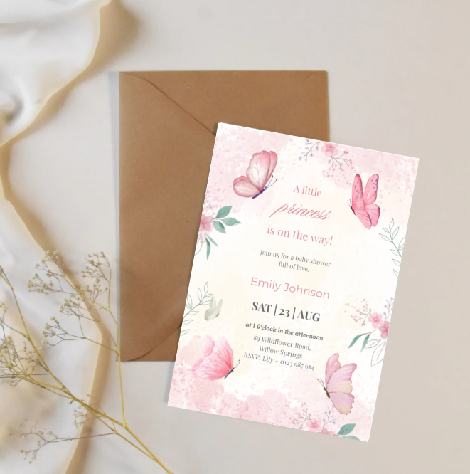 Babyshower Uitnodigingen Bundel – 4x Editbare Templates (Jongen, Meisje & Genderneutraal) – Directe Download