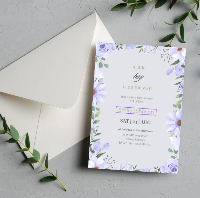 Babyshower Uitnodigingen Bundel – 4x Editbare Templates (Jongen, Meisje & Genderneutraal) – Directe Download