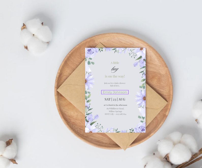 Babyshower Uitnodigingen Bundel – 4x Editbare Templates (Jongen, Meisje & Genderneutraal) – Directe Download
