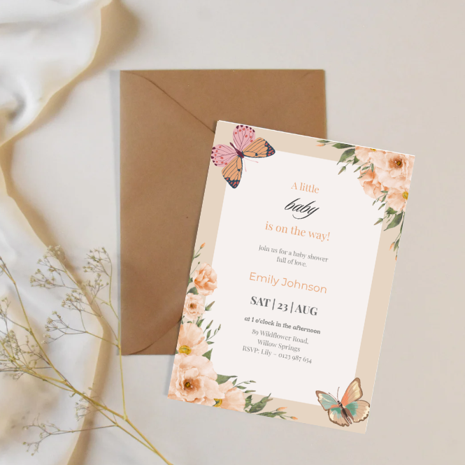 Babyshower Uitnodigingen Bundel – 4x Editbare Templates (Jongen, Meisje & Genderneutraal) – Directe Download
