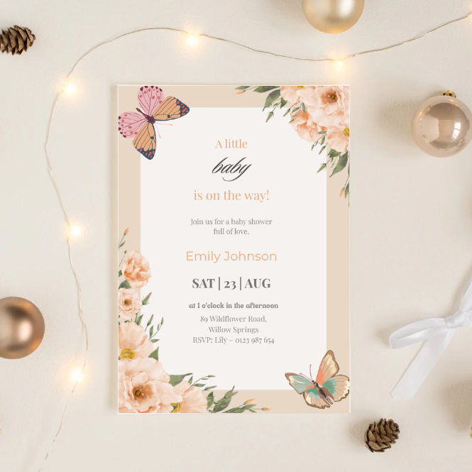 Babyshower Uitnodigingen Bundel – 4x Editbare Templates (Jongen, Meisje & Genderneutraal) – Directe Download