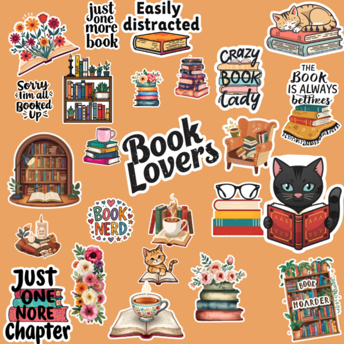 Booklovers Digitale Stickers – 24 Cozy Reading Stickers