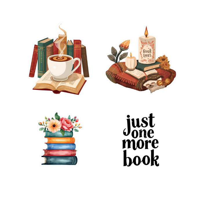 Booklovers Digitale Stickers – 24 Cozy Reading Stickers