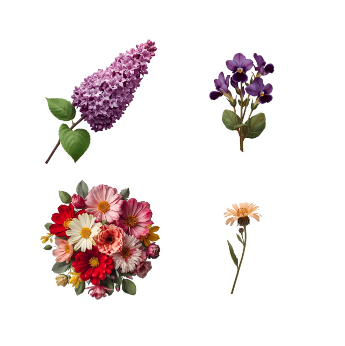 Watercolor Bloemen 24 Sticker