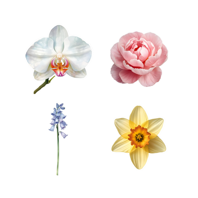 Watercolor Bloemen 24 Sticker