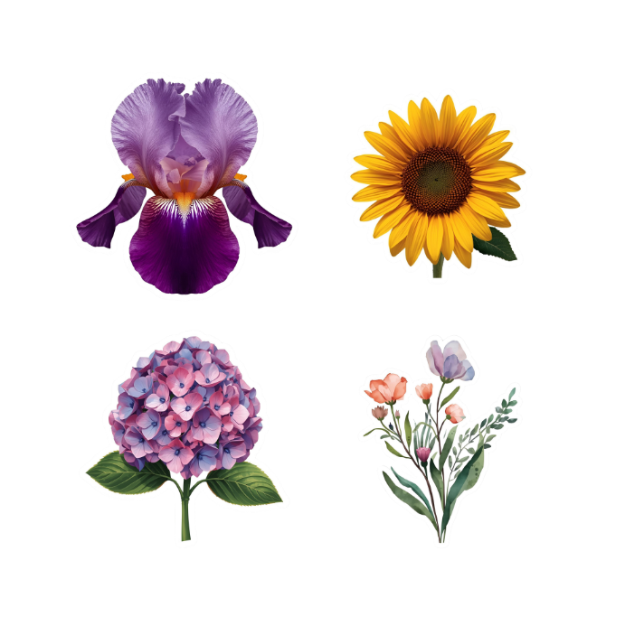 Watercolor Bloemen 24 Sticker