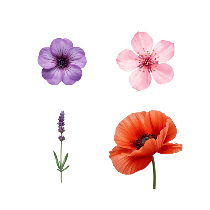 Watercolor Bloemen 24 Sticker