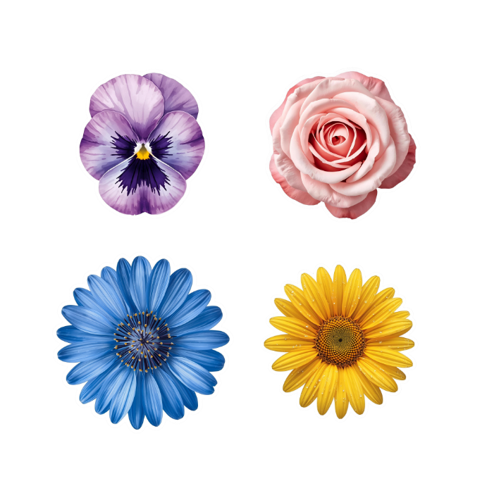 Watercolor Bloemen 24 Sticker