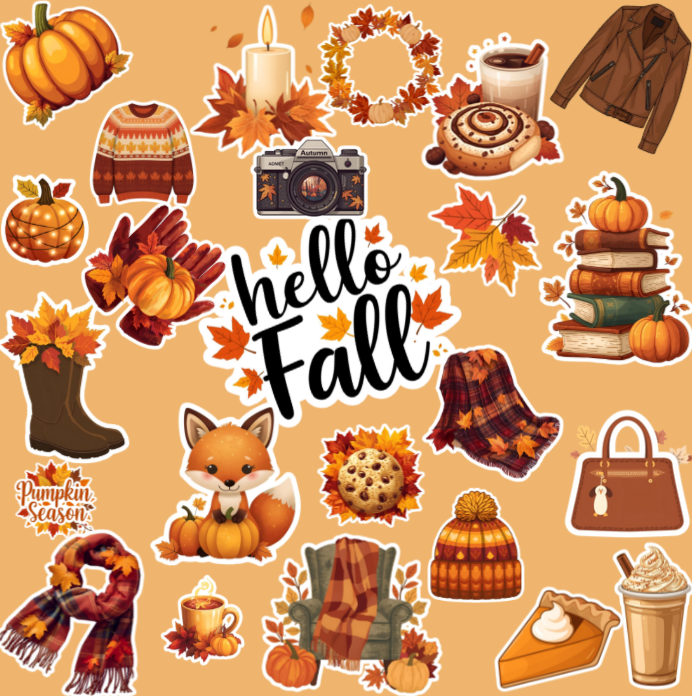 Hello Fall Sticker Pack – 24 Herfst Stickers