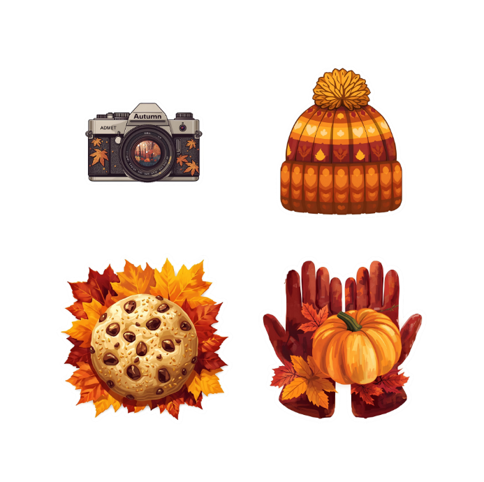 Hello Fall Sticker Pack – 24 Herfst Stickers