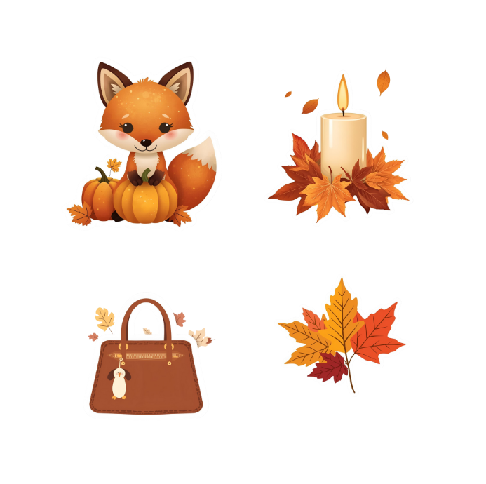 Hello Fall Sticker Pack – 24 Herfst Stickers
