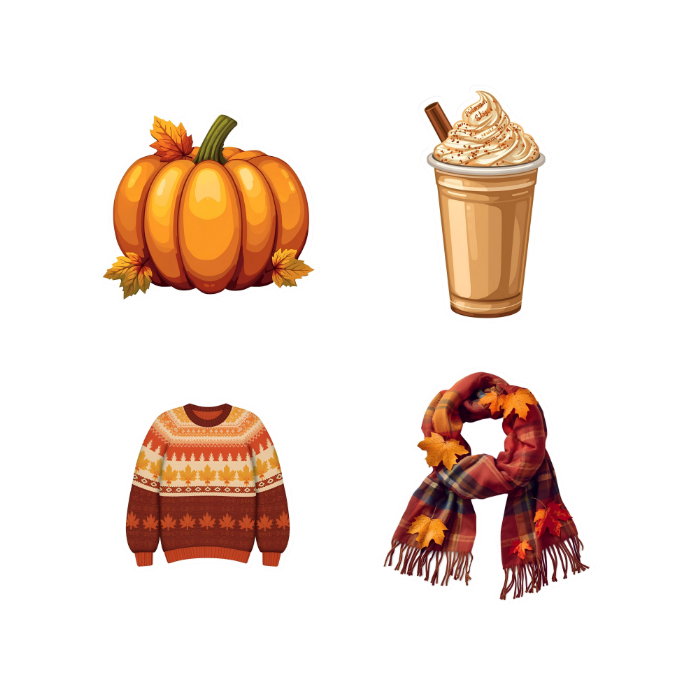 Hello Fall Sticker Pack – 24 Herfst Stickers