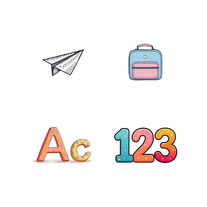 Back to School stickers – 24 stuks | Digitale download