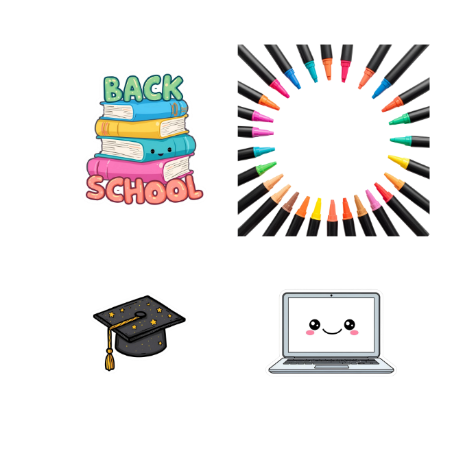 Back to School stickers – 24 stuks | Digitale download
