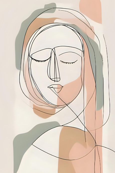 Boho minimalistische line-art posters – set van 12 | PDF met link