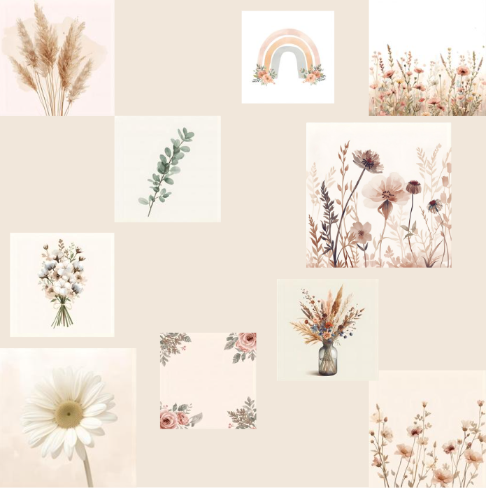 Neutrale Babykamer Posters – 10 stuks