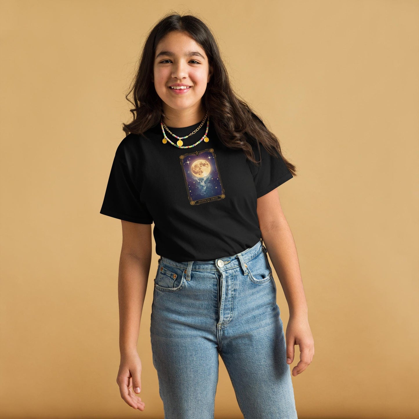 Mystic Moon Tarot T Shirt | Unisex Cotton Tee | Black or White | XS to XL | Celestial Fairycore Graphic Top