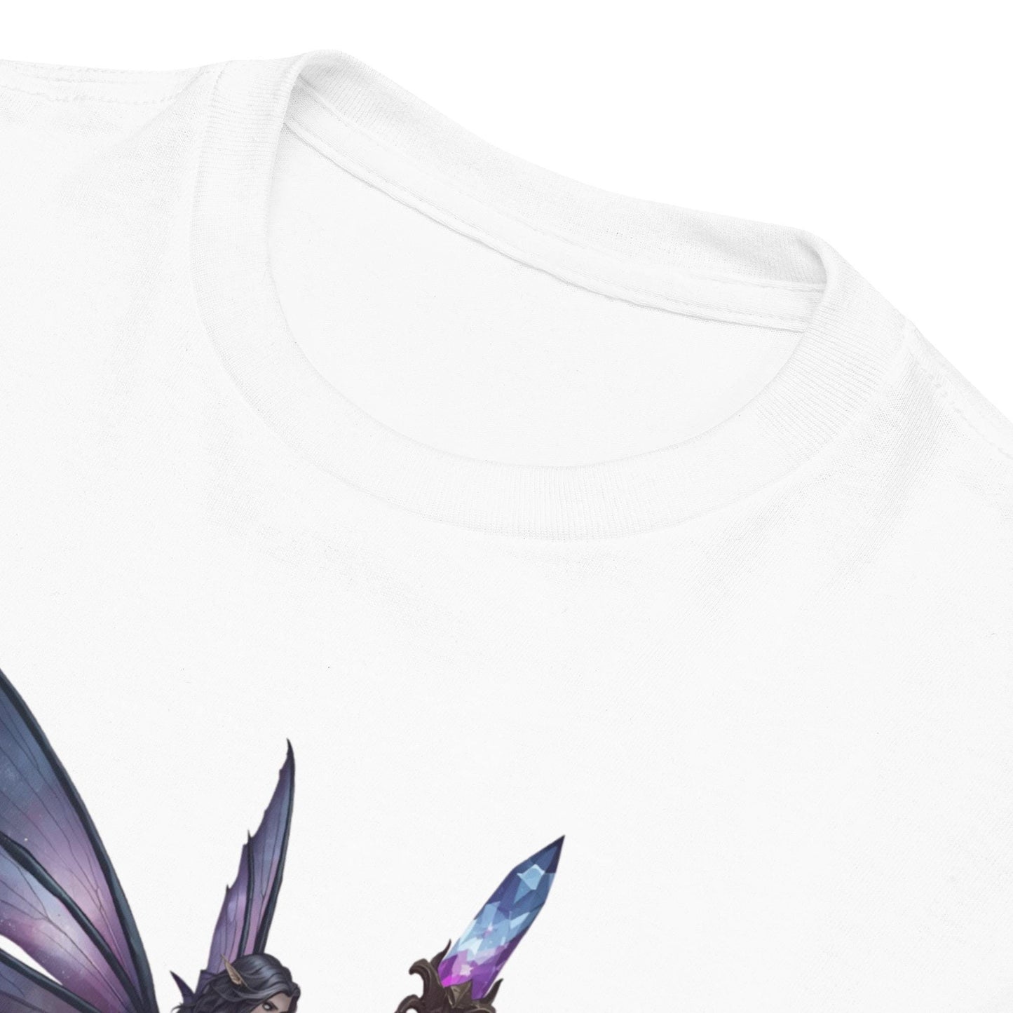 Dark Fairy Sorceress T Shirt | Unisex 100 percent Cotton | Black or White | XS to XL | Fantasy Fairycore Graphic Tee
