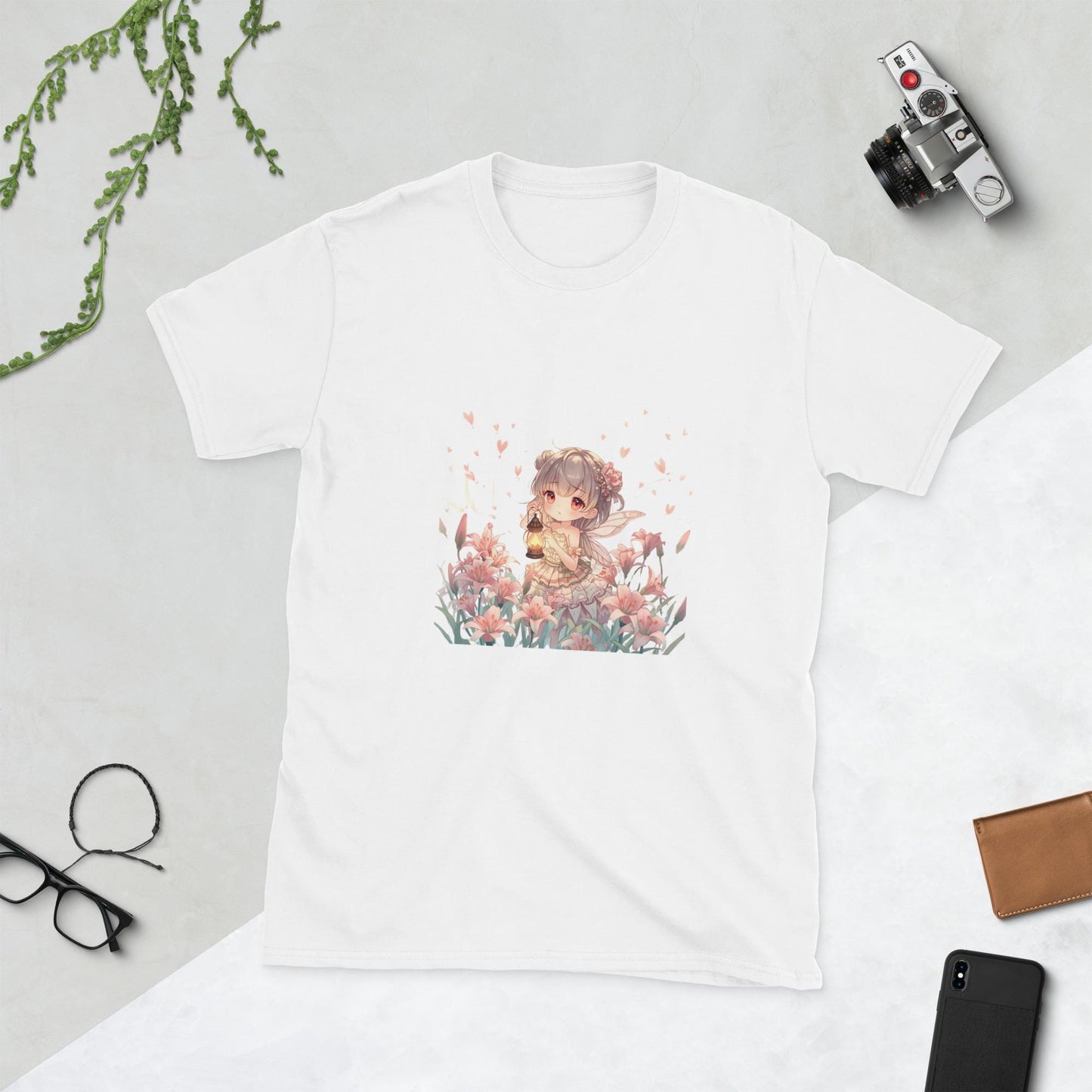Floral Fairy T-Shirt | Chibi Pastel Fairycore Graphic | Black or White