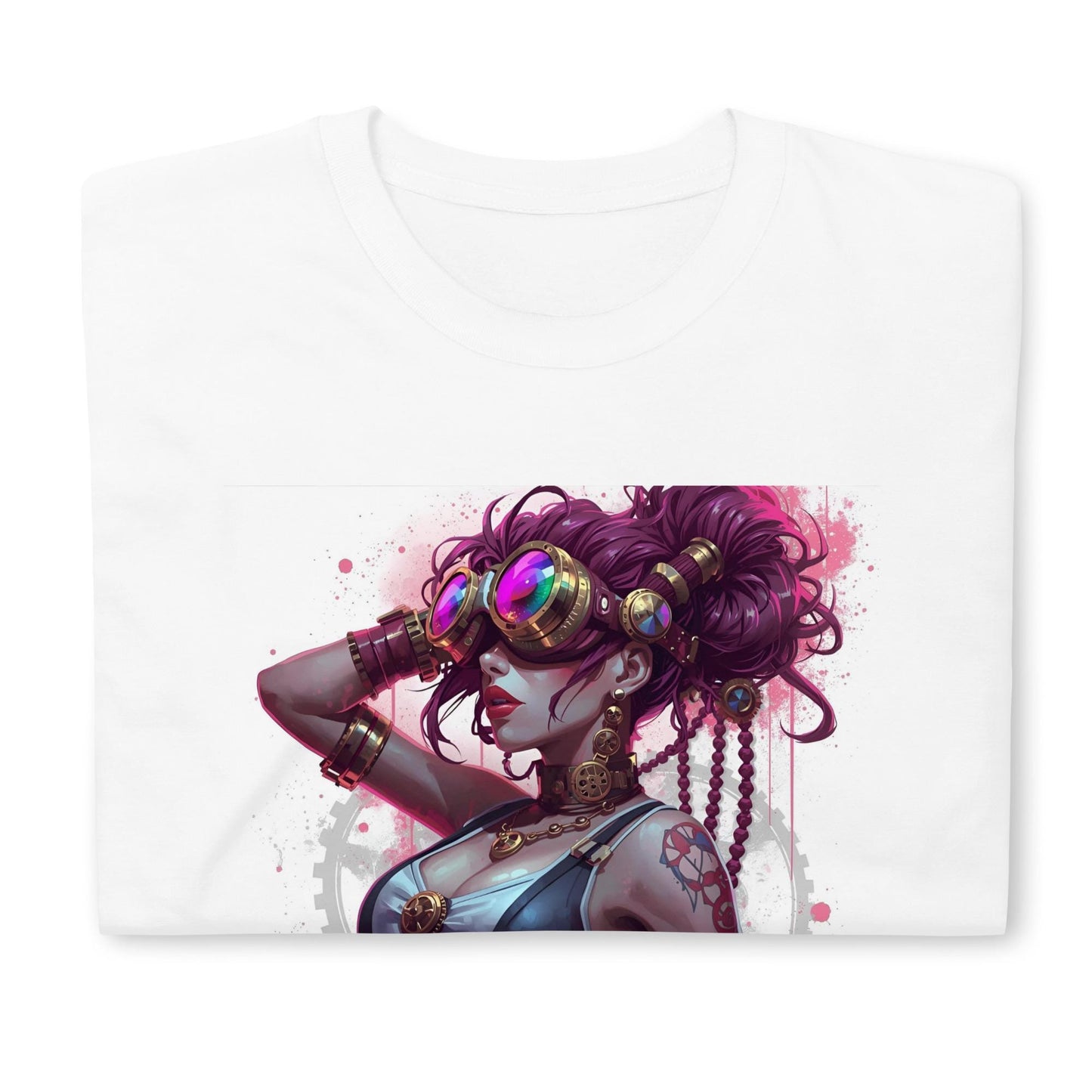 Steampunk Fairy T Shirt | Neon Goggles | Cyber Punk Fairy Art Tee | Unique Gift For Her