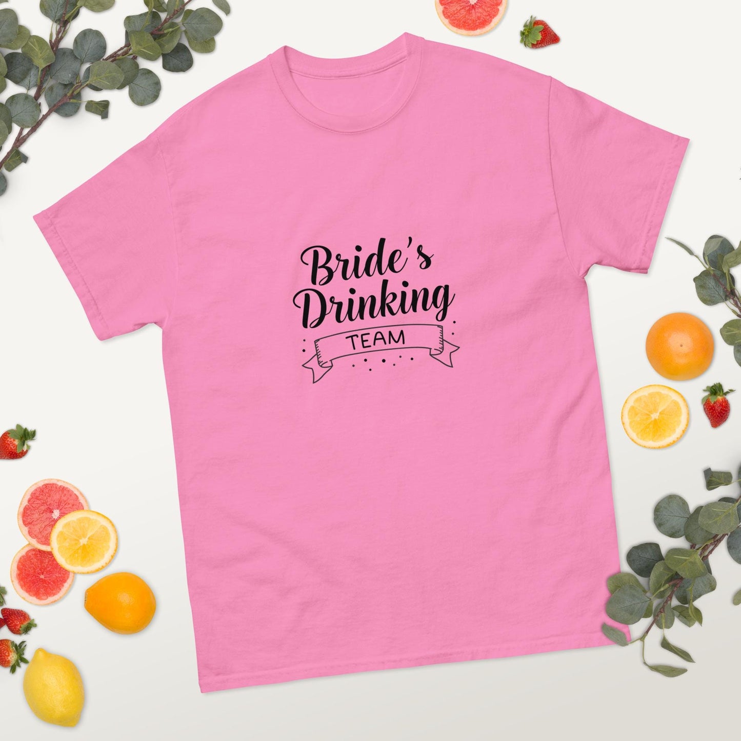 Brides Drinking Team T-Shirt | Bachelorette Hen Party Shirt | Pink, Light Pink, White | Unisex Funny Bridal Party Tee | Matching