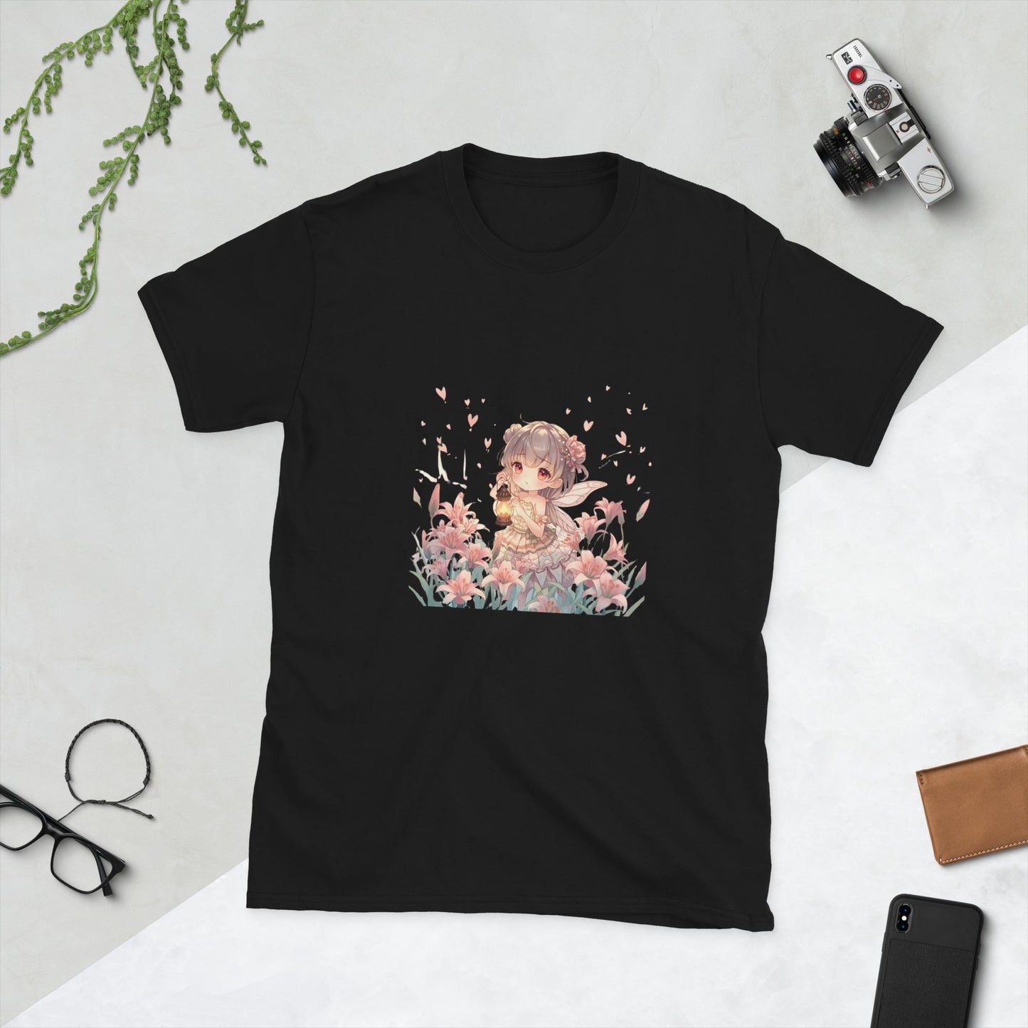 Floral Fairy T-Shirt | Chibi Pastel Fairycore Graphic | Black or White