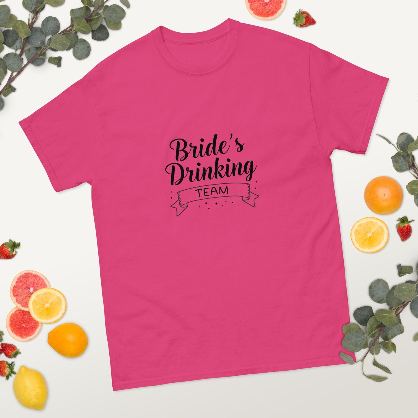 Brides Drinking Team T-Shirt | Bachelorette Hen Party Shirt | Pink, Light Pink, White | Unisex Funny Bridal Party Tee | Matching