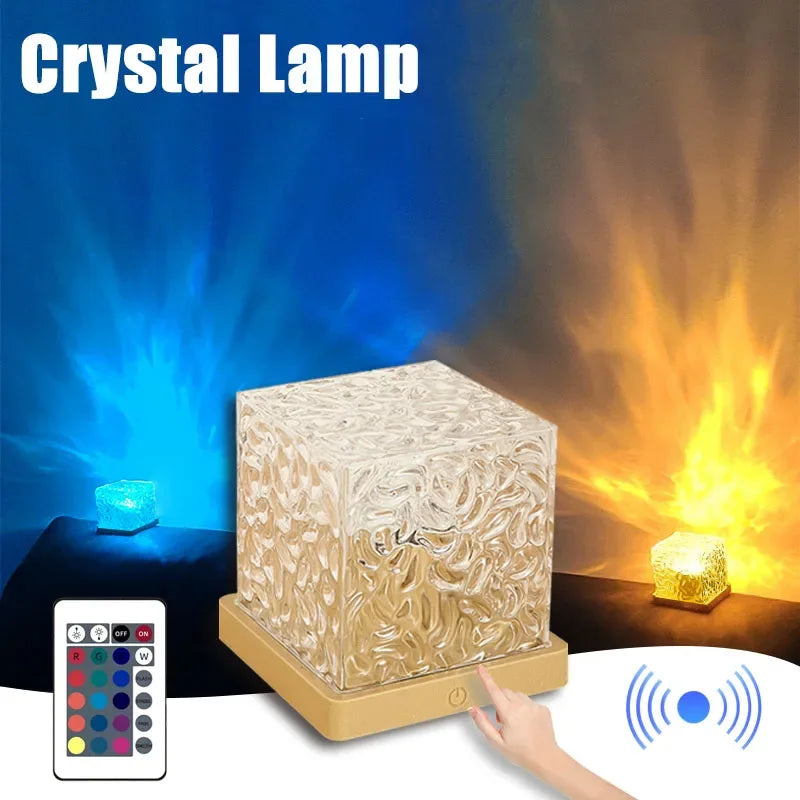 Kristal Tafellamp – Luxe sfeerlicht met 16 kleuren & app-bediening