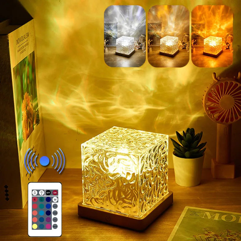 Kristal Tafellamp – Luxe sfeerlicht met 16 kleuren & app-bediening
