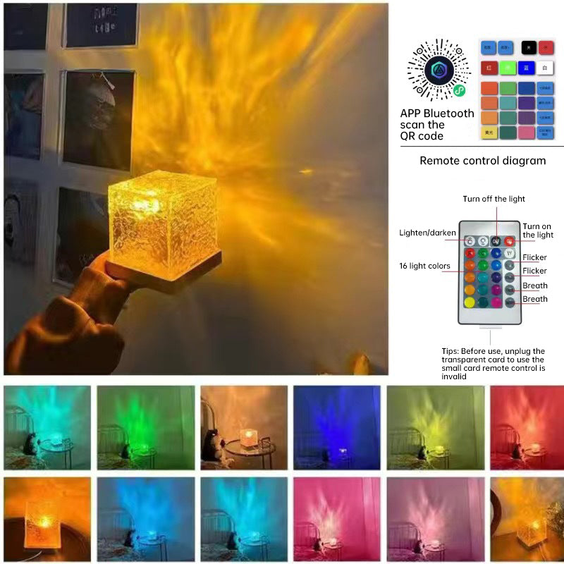 Kristal Tafellamp – Luxe sfeerlicht met 16 kleuren & app-bediening