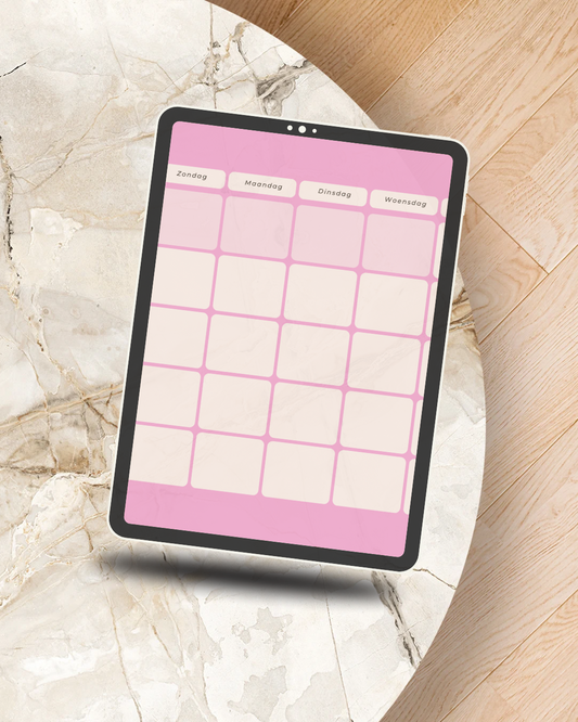 Digitale Jaarkalender 2026 – 12 Pagina’s Planner | Printbare Kalender | Minimalistisch & Roze Design