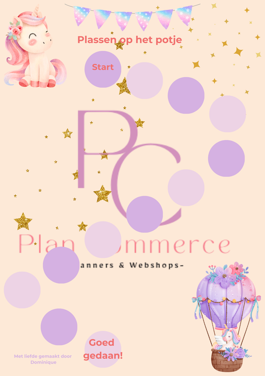 Beloningskaart Kinderen – Unicorn - Printable PDF - (Direct Download)