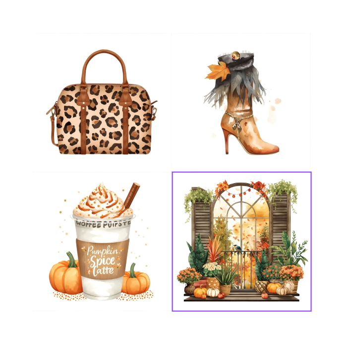Autumn Fashion Stickers – 24 stuks | Digitale download