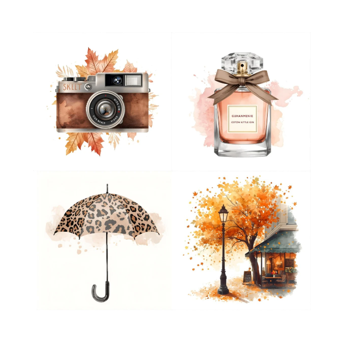 Autumn Fashion Stickers – 24 stuks | Digitale download