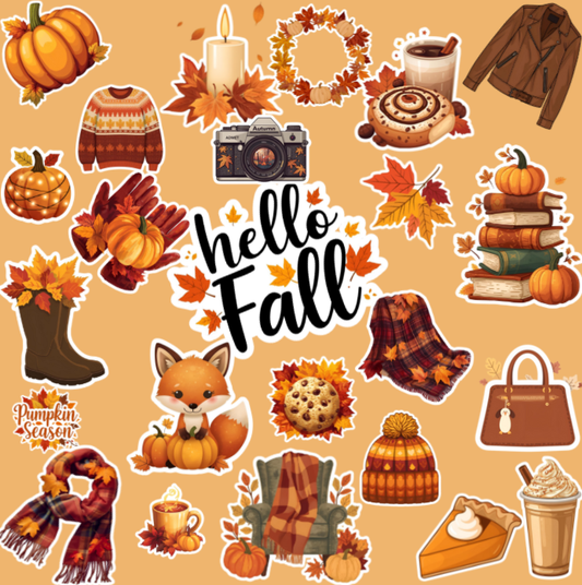 Hello Fall Sticker Pack – 24 Herfst Stickers