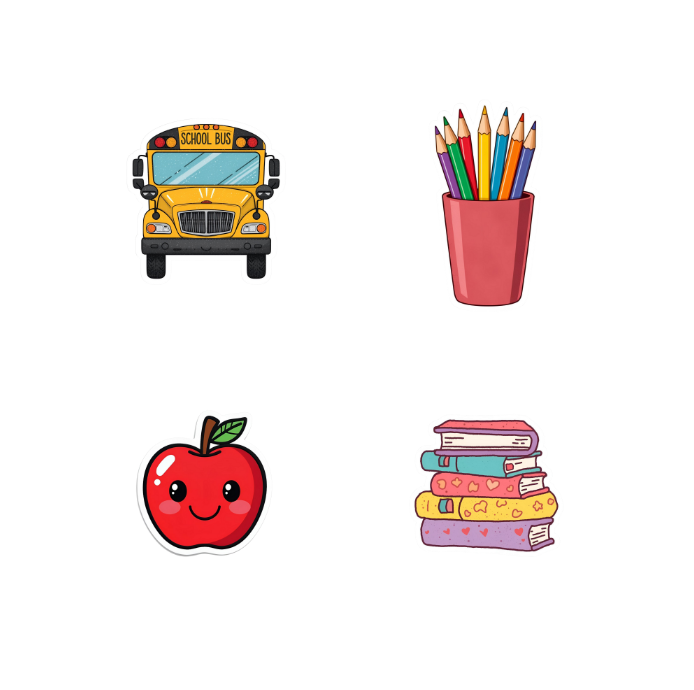 Back to School stickers – 24 stuks | Digitale download