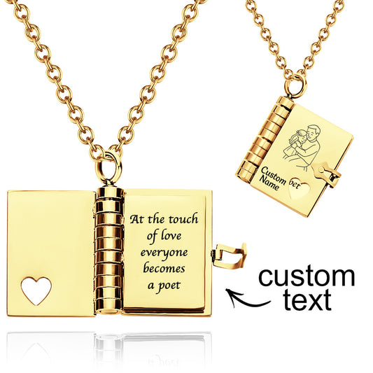 Personalized My Little Star Book Necklace – Een  Brief in een Medaillon