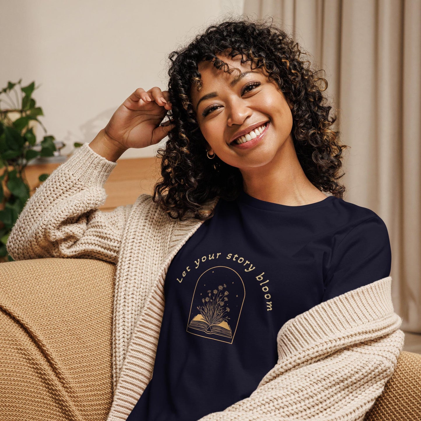 Let Your Story Bloom  Womens Relaxed T-Shirt