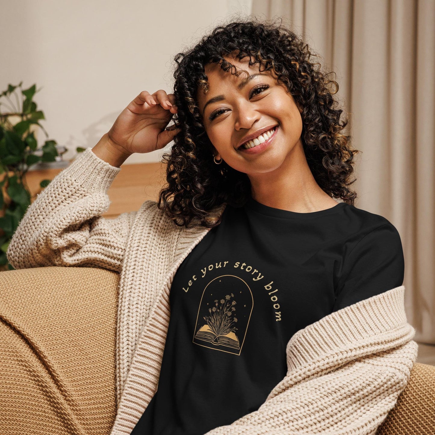 Let Your Story Bloom  Womens Relaxed T-Shirt