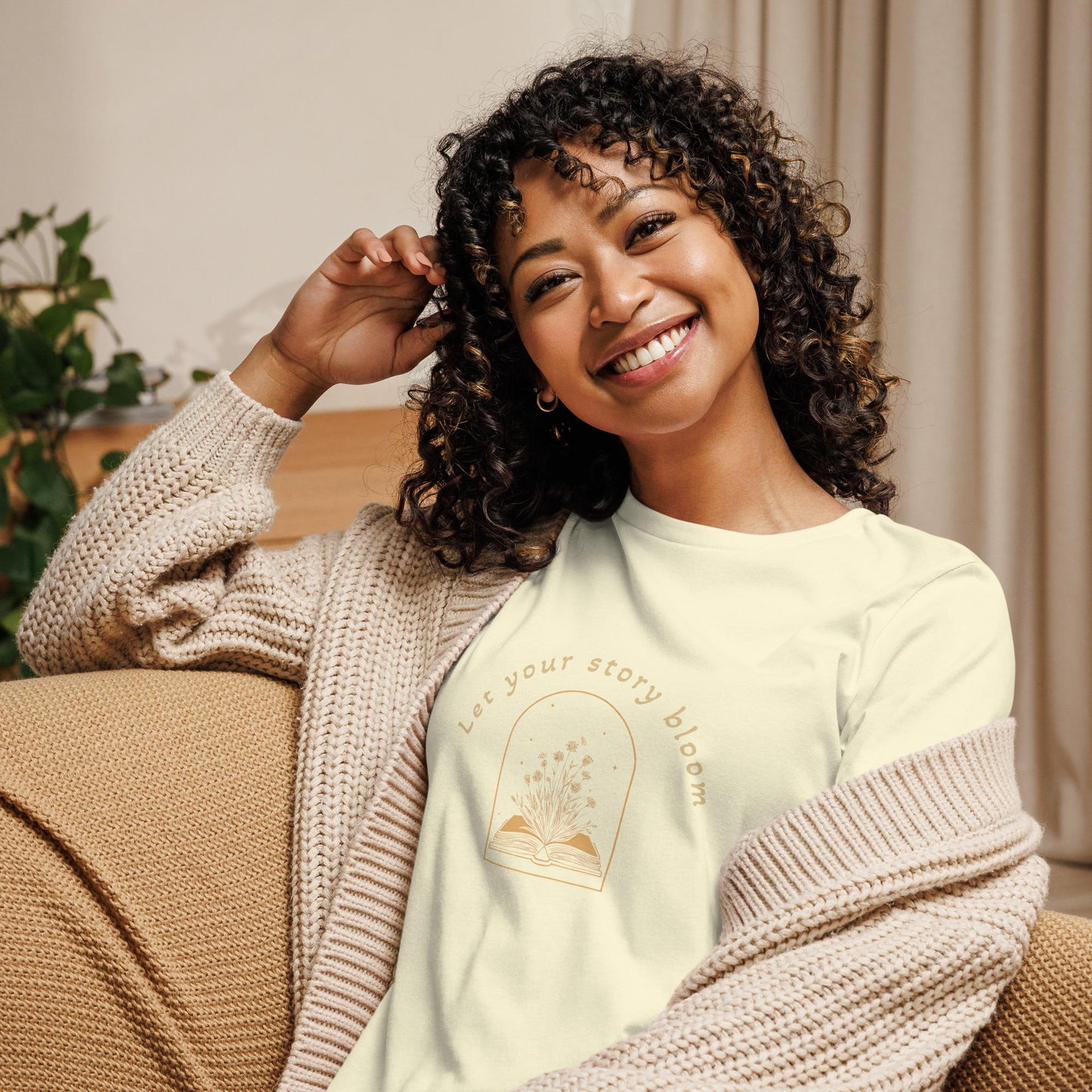 Let Your Story Bloom  Womens Relaxed T-Shirt