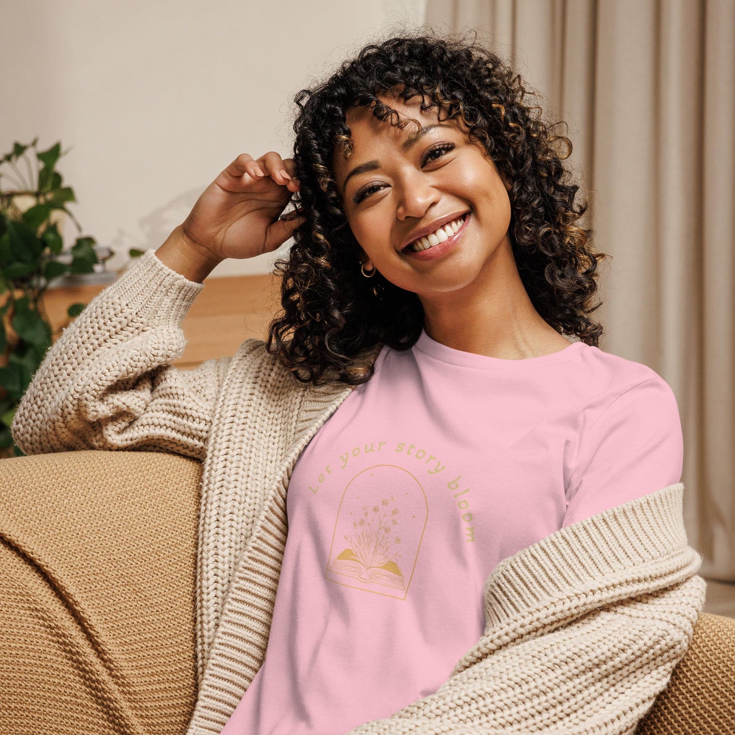 Let Your Story Bloom  Womens Relaxed T-Shirt