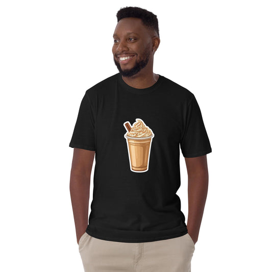 Iced Coffee Frappe  Unisex Softstyle T-Shirt (Black & White)