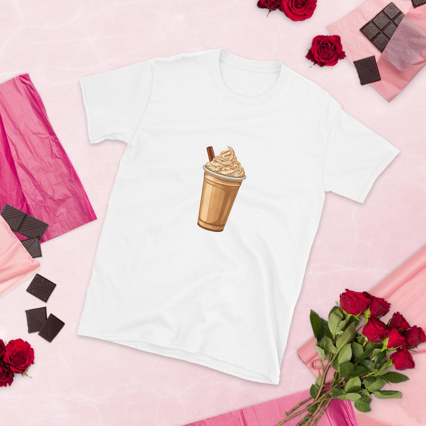Iced Coffee Frappe  Unisex Softstyle T-Shirt (Black & White)