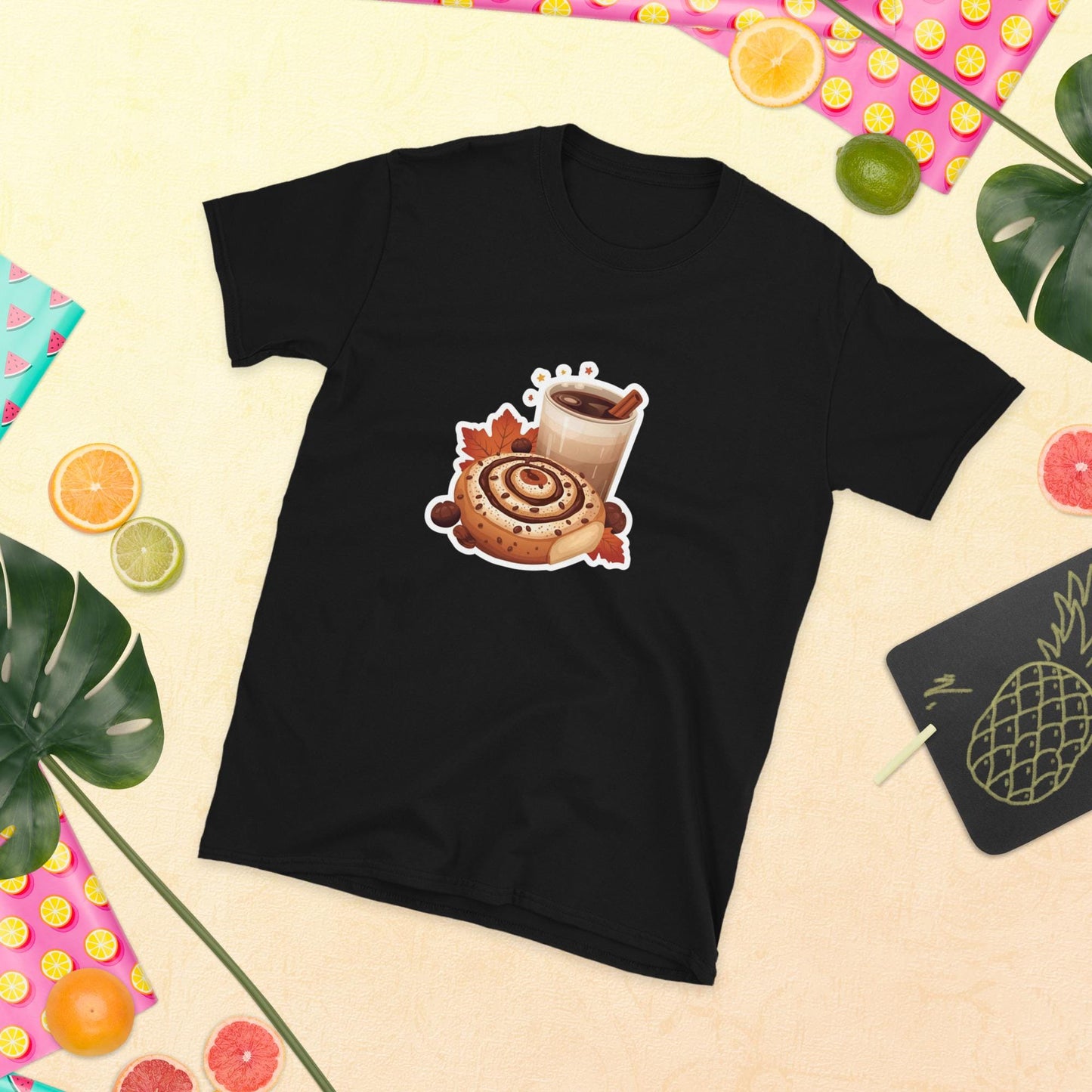 Cinnamon Roll and Latte  Unisex Softstyle T-Shirt