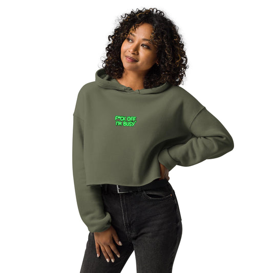 F*ck Off I'm Busy Crop Top  Bold Funny Graphic Tee, Trendy Streetwear Statement