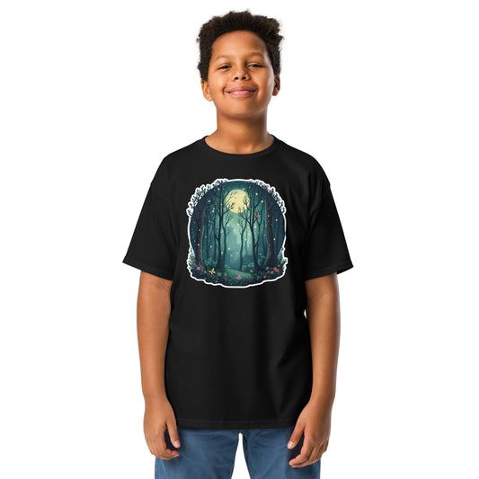 Mystical Forest Moon T-Shirt | Fairycore Cottagecore Aesthetic Tee | Fantasy Graphic Shirt for Teens and Young Adults XS to XL